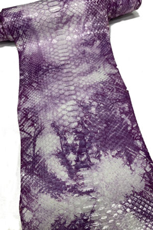 パイソン革　バックカット シャイニング絞りパープル　26