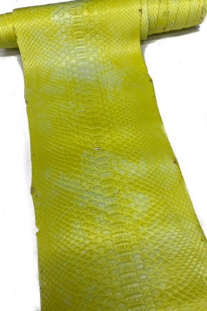 パイソン革　バックカット タイダイイエロー　28