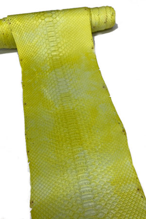 パイソン革　バックカット タイダイイエロ　29