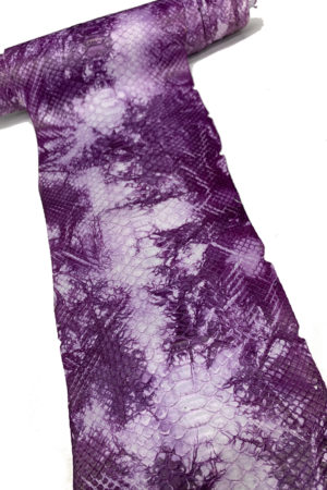 パイソン革　バックカット タイダイパープル　29