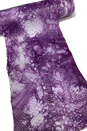 パイソン革　バックカット タイダイパープル　27