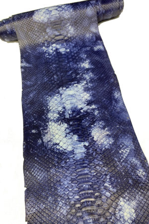 パイソン革　バックカット マットタイダイネイビー　29