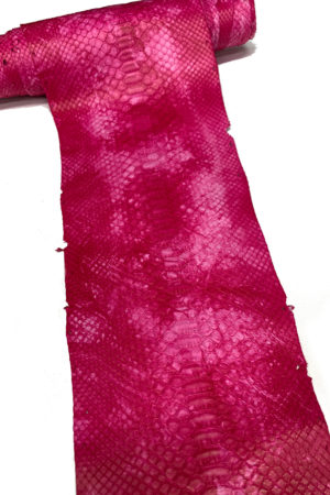 パイソン革　バックカット マットタイダイレッド　27