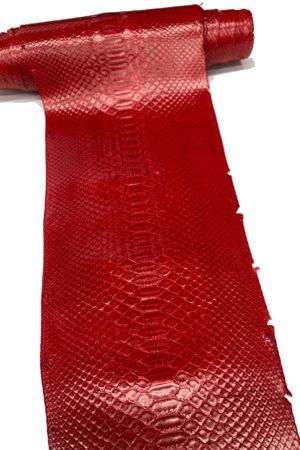 パイソン革　バックカット マットレッド 　28