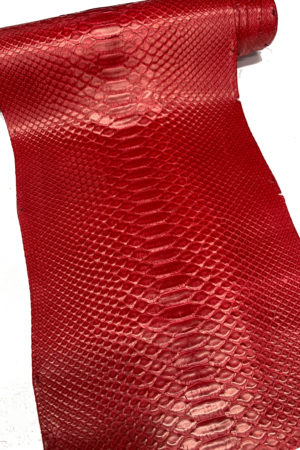 パイソン革　バックカット マットレッド　29